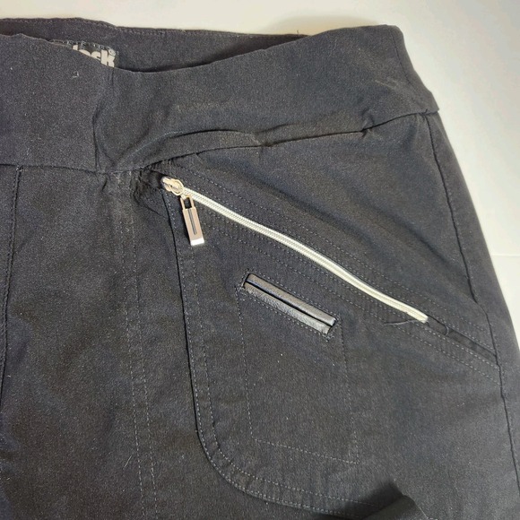 Jamie Sadock Womens Golf Pants Size 14 Black Stretch Tennis Golf Zip Pockets - Picture 14 of 16